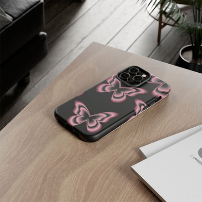 Pink Butterfly Tough Phone Case