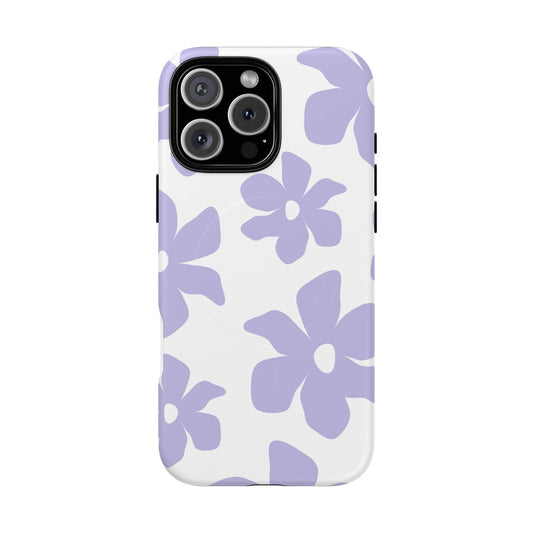 Purple Floral Tough Magnetic Case