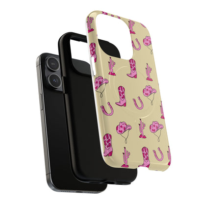 Pink Western-Themed Tough Magnetic Case