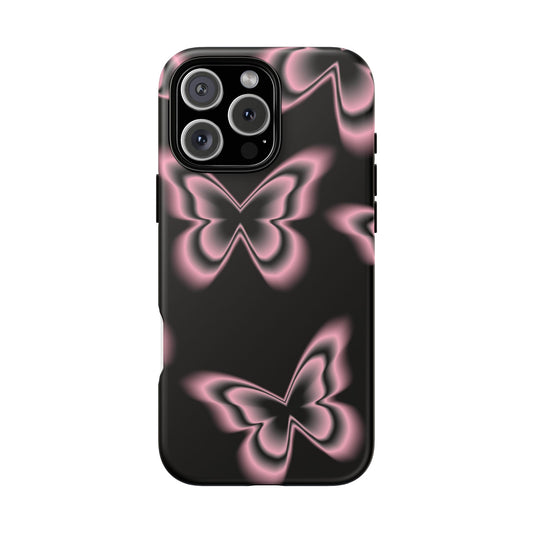 Pink Butterfly Tough Phone Case