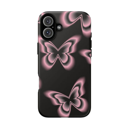 Pink Butterfly Tough Phone Case