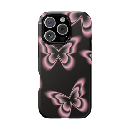 Pink Butterfly Tough Phone Case