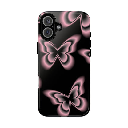 Pink Butterfly Tough Phone Case