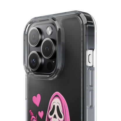 Pink Ghost Clear Phone Case