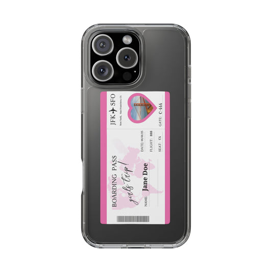 Personalized Travel Clear Phone Case