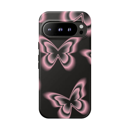 Pink Butterfly Tough Phone Case