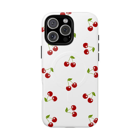 White Cherry Tough Magnetic Case