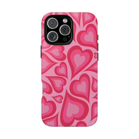Heart Print Tough Phone Case