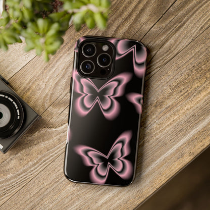 Pink Butterfly Tough Phone Case
