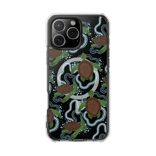 Turtle Design Clear Magnetic Case