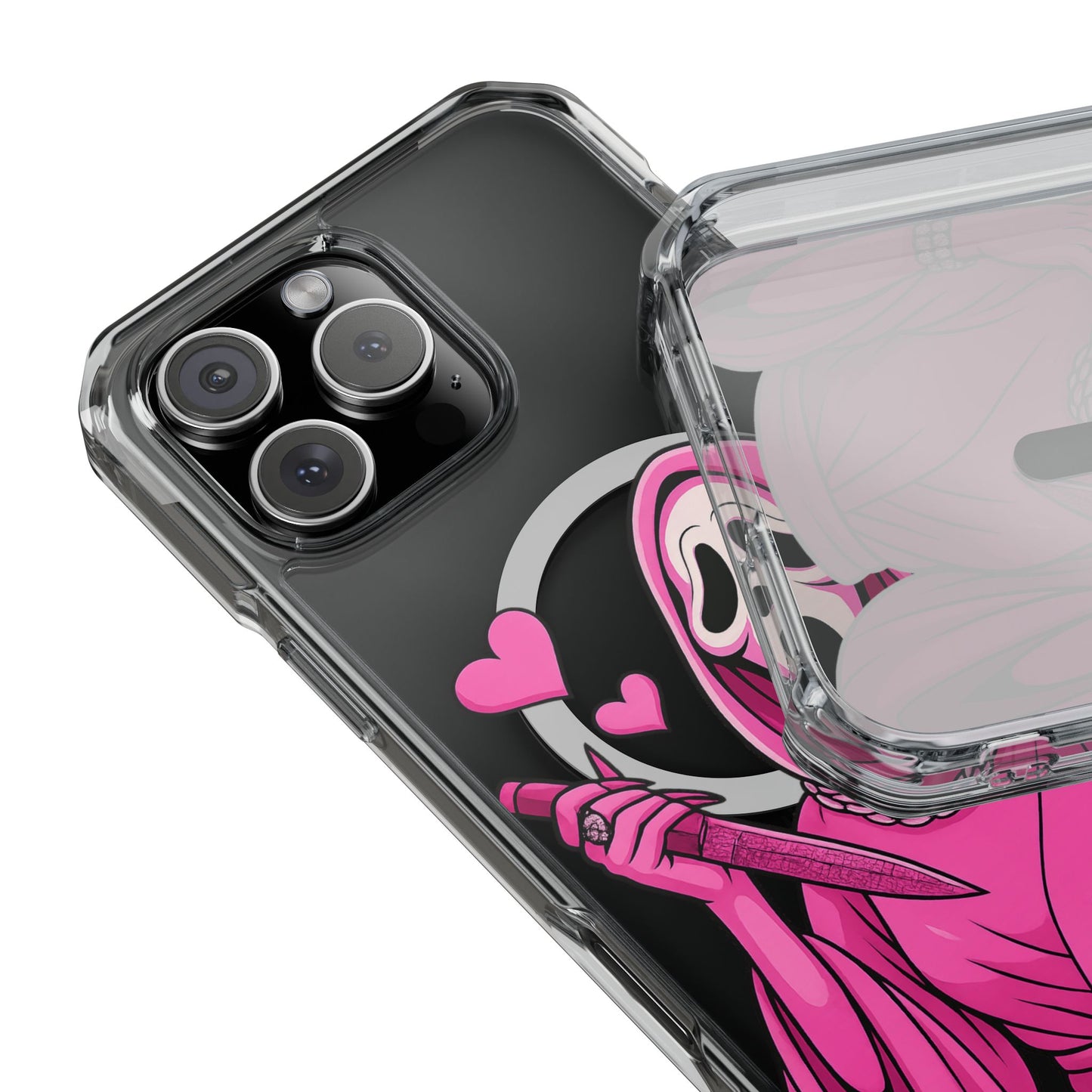 Pink Ghost Clear Magnetic Impact Case