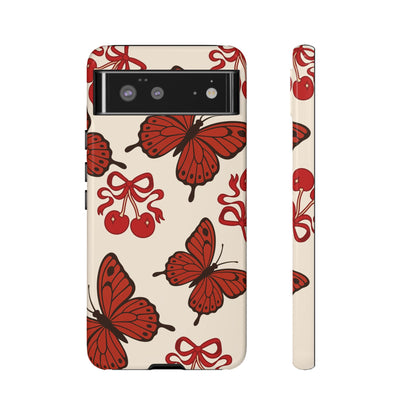Butterfly Cherry Tough Phone Case