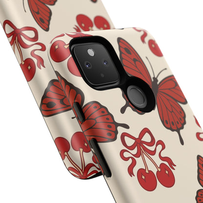 Butterfly Cherry Tough Phone Case