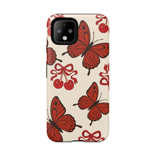 Butterfly Cherry Tough Phone Case