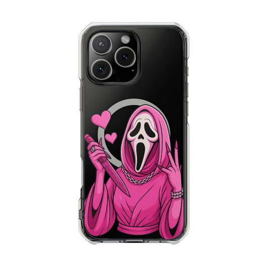 Pink Ghost Clear Magnetic Impact Case