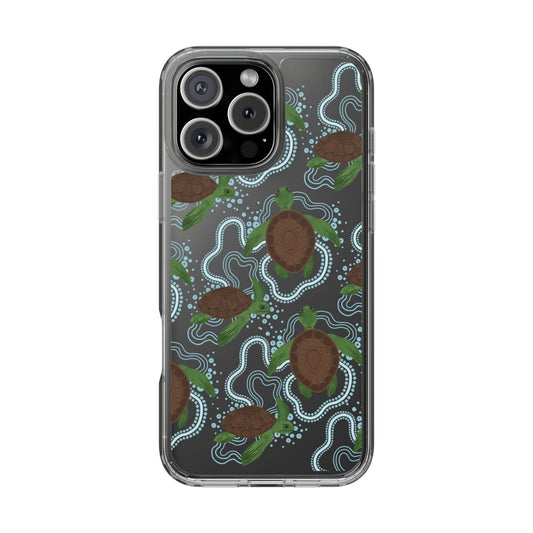 Turtle Design Clear Phone Case