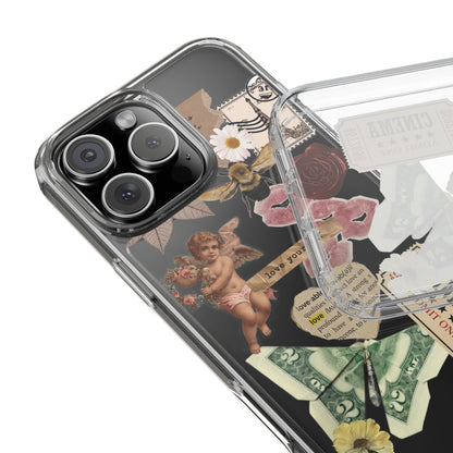 Vintage Collage Clear Phone Case