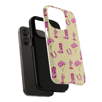 Pink Western-Themed Tough Magnetic Case