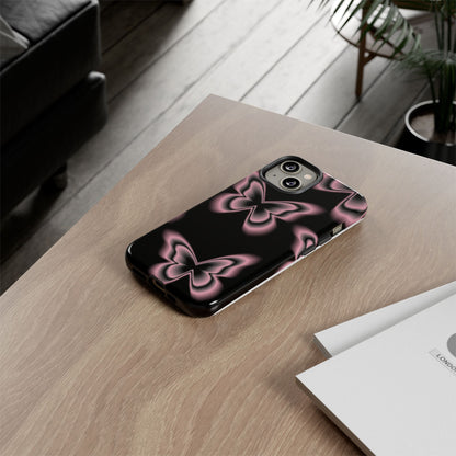 Pink Butterfly Tough Phone Case