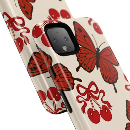 Butterfly Cherry Tough Phone Case