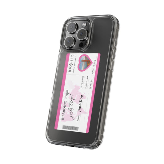 Personalized Travel Clear Phone Case