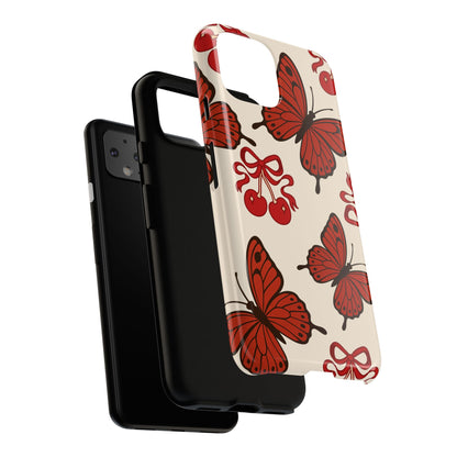 Butterfly Cherry Tough Phone Case