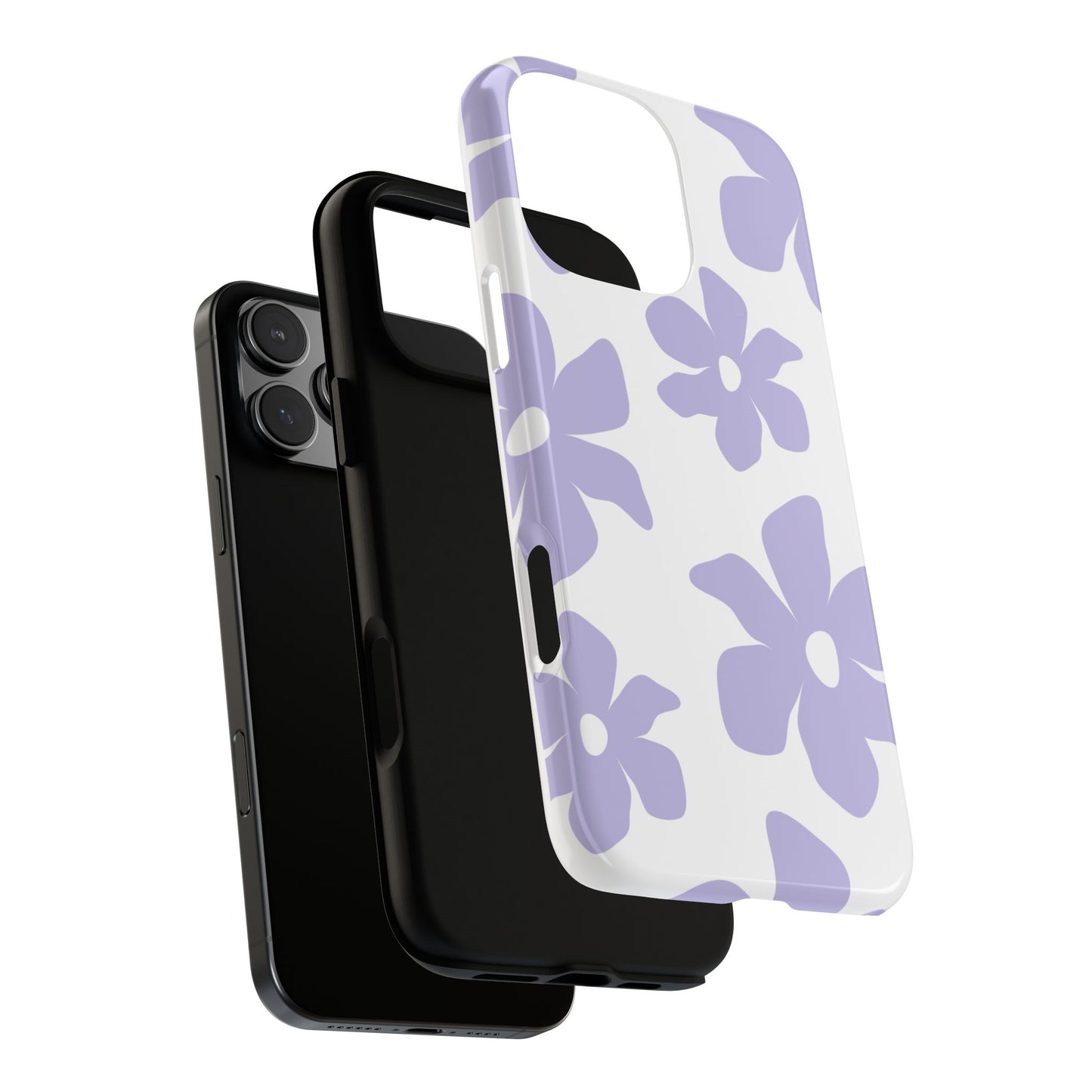 Purple Floral Tough Phone Case