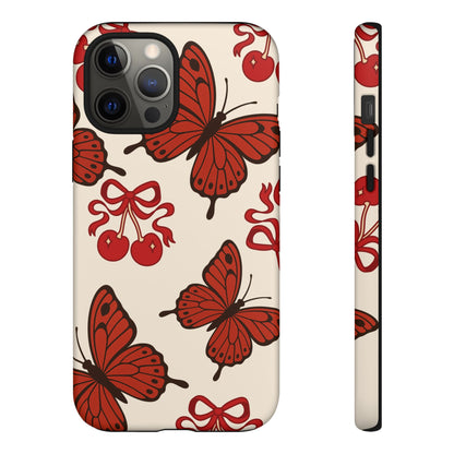 Butterfly Cherry Tough Phone Case