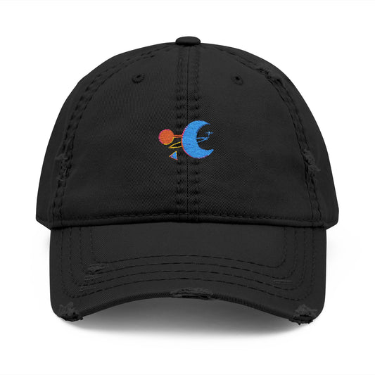 Conjunction Distressed Embroidered Dad Hat