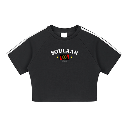 Soulaan Pride Performance Crop Top - Black
