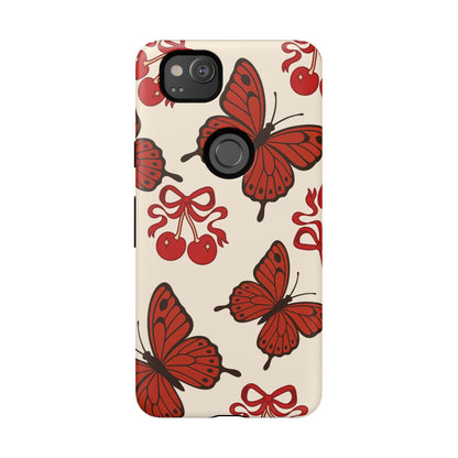 Butterfly Cherry Tough Phone Case