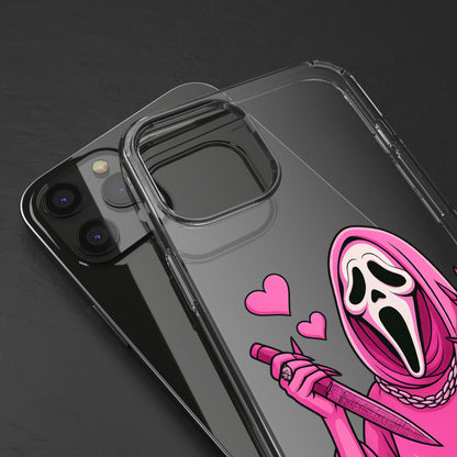 Pink Ghost Clear Phone Case