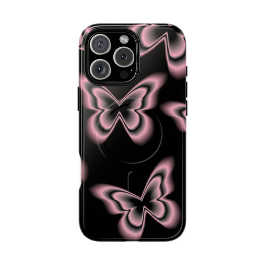 Pink Butterfly Tough Magnetic Case