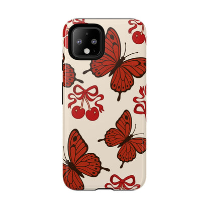 Butterfly Cherry Tough Phone Case