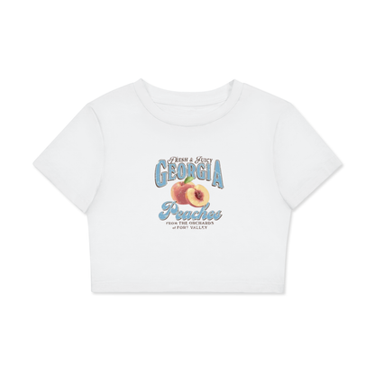 Georgia Peaches Women's Fitted Crop Tee