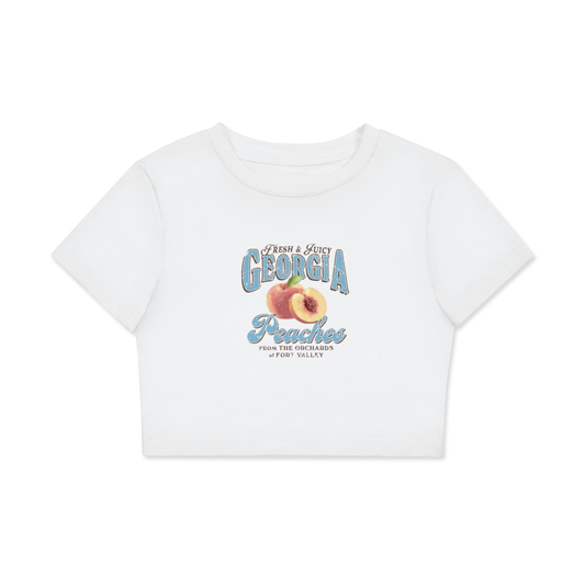 Georgia Peaches Women's Fitted Crop Tee
