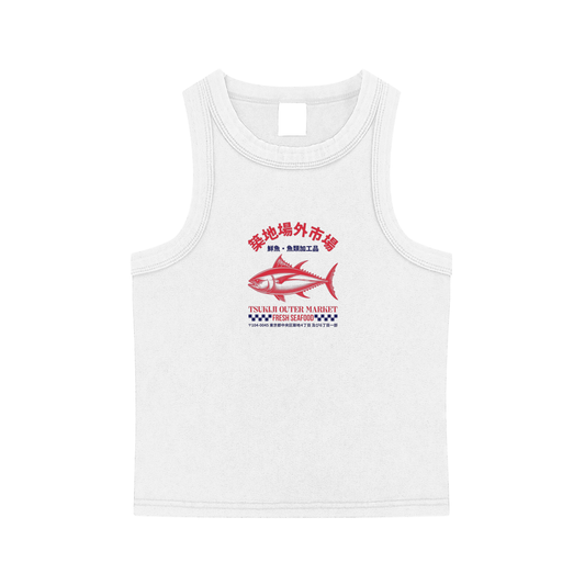 Tsukiji Outer Market Snow Washed Tank Top