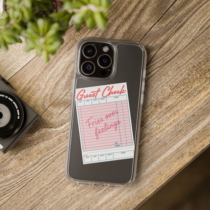 Guest Check Clear Phone Case