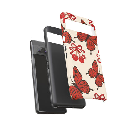 Butterfly Cherry Tough Phone Case