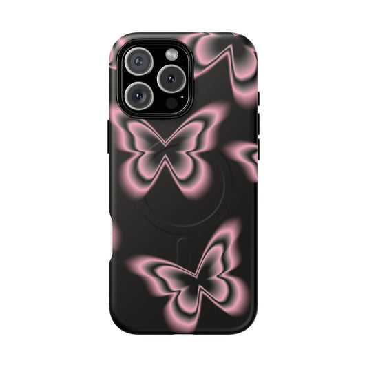 Pink Butterfly Tough Magnetic Case