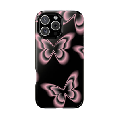 Pink Butterfly Tough Phone Case