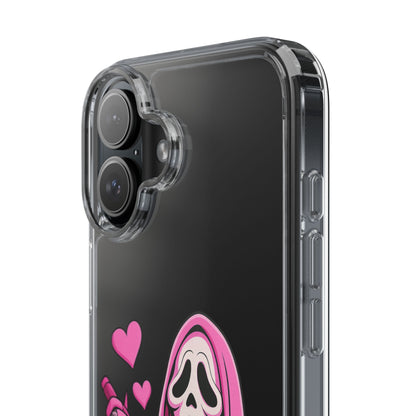 Pink Ghost Clear Phone Case