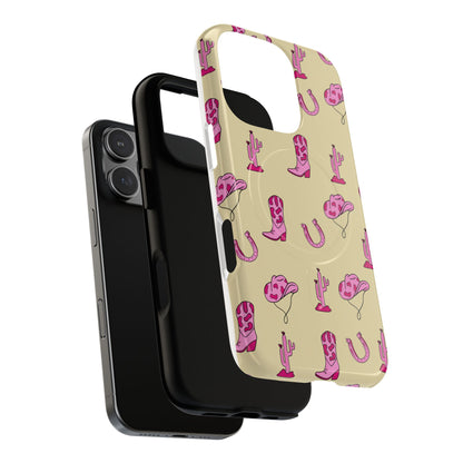 Pink Western-Themed Tough Magnetic Case
