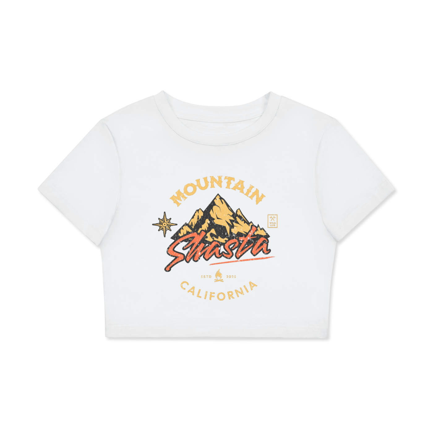 Mt. Shasta ,Mt. Shasta Baby tee,Mt. Shasta Crop top,Vintage crop top ,California crop top 