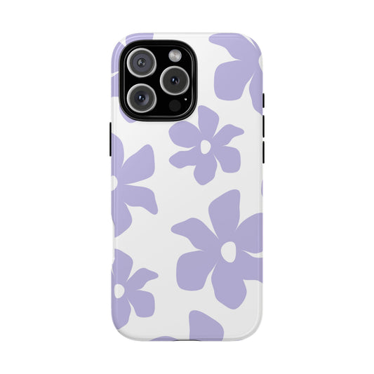 Purple Floral Tough Phone Case