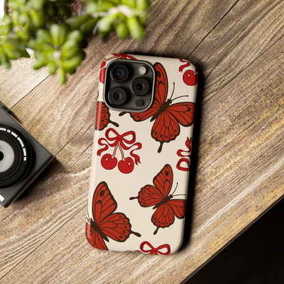 Butterfly Cherry Tough Phone Case