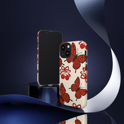 Butterfly Cherry Tough Phone Case