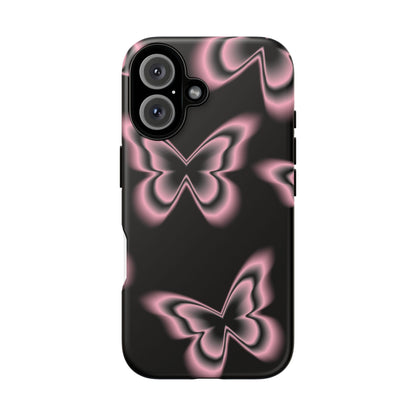 Pink Butterfly Tough Phone Case