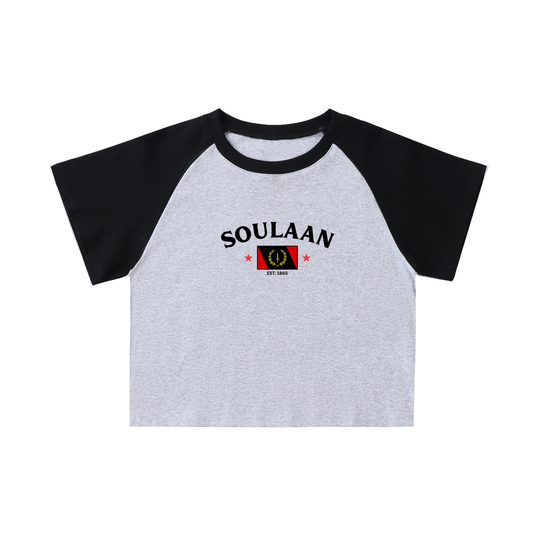 Soulaan Pride Raglan Sleeve Crop Top
