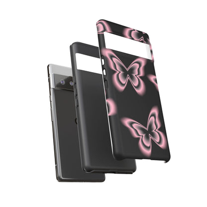 Pink Butterfly Tough Phone Case